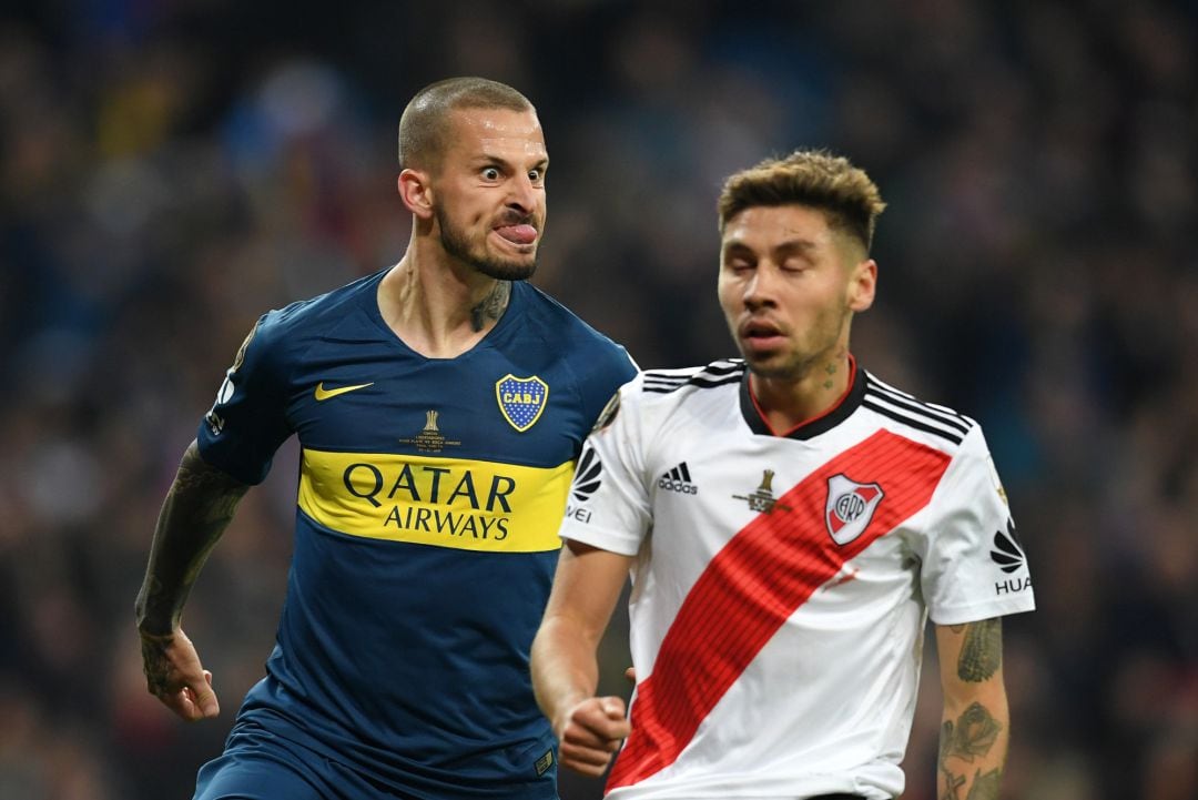 Benedetto, después de su gol en el Bernabéu.