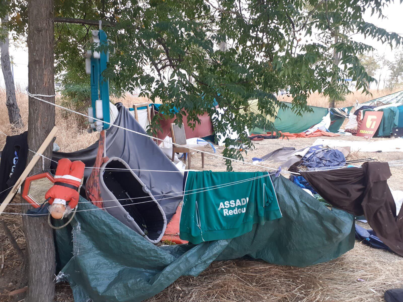 El asentamiento ilegal recién desmantelado