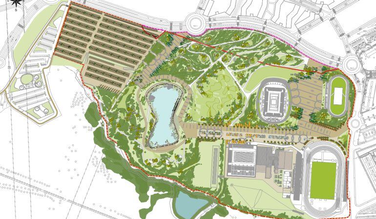 Plànol de l'anella dels Jocs.