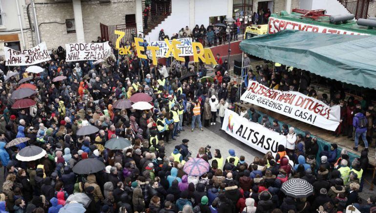 Manifestantes en Alsasua el pasado mes de noviembre
