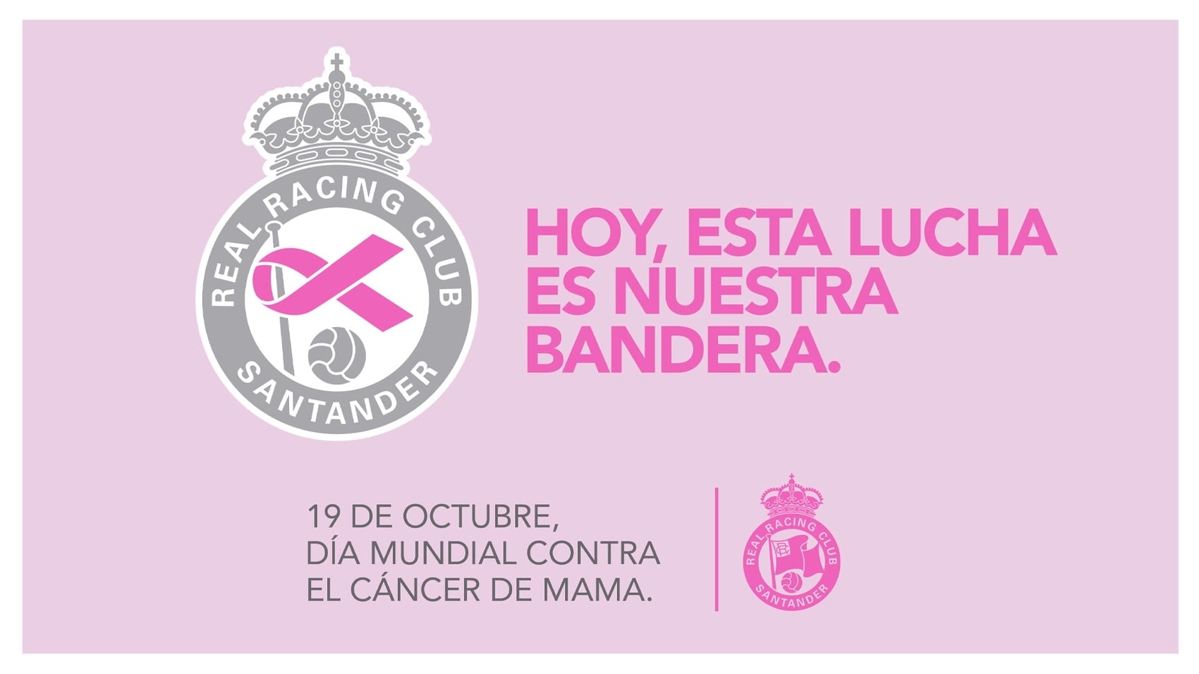 El Real Racing Club se adhiere a la campaña de concienciación del Cáncer de Mama