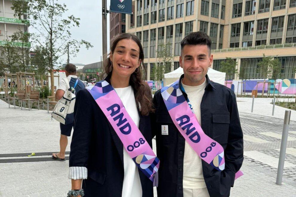 Els representants d'Andorra als Jocs de París 2024, Mònica Doria i Nahuel Carabaña