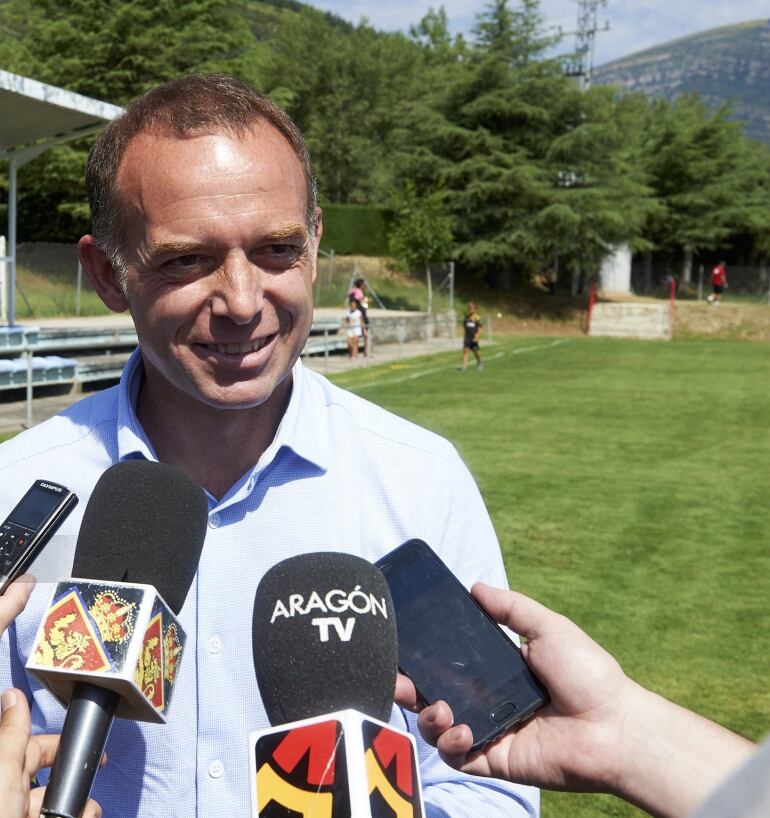 Lapetra, durante su comparecencia en Boltaña