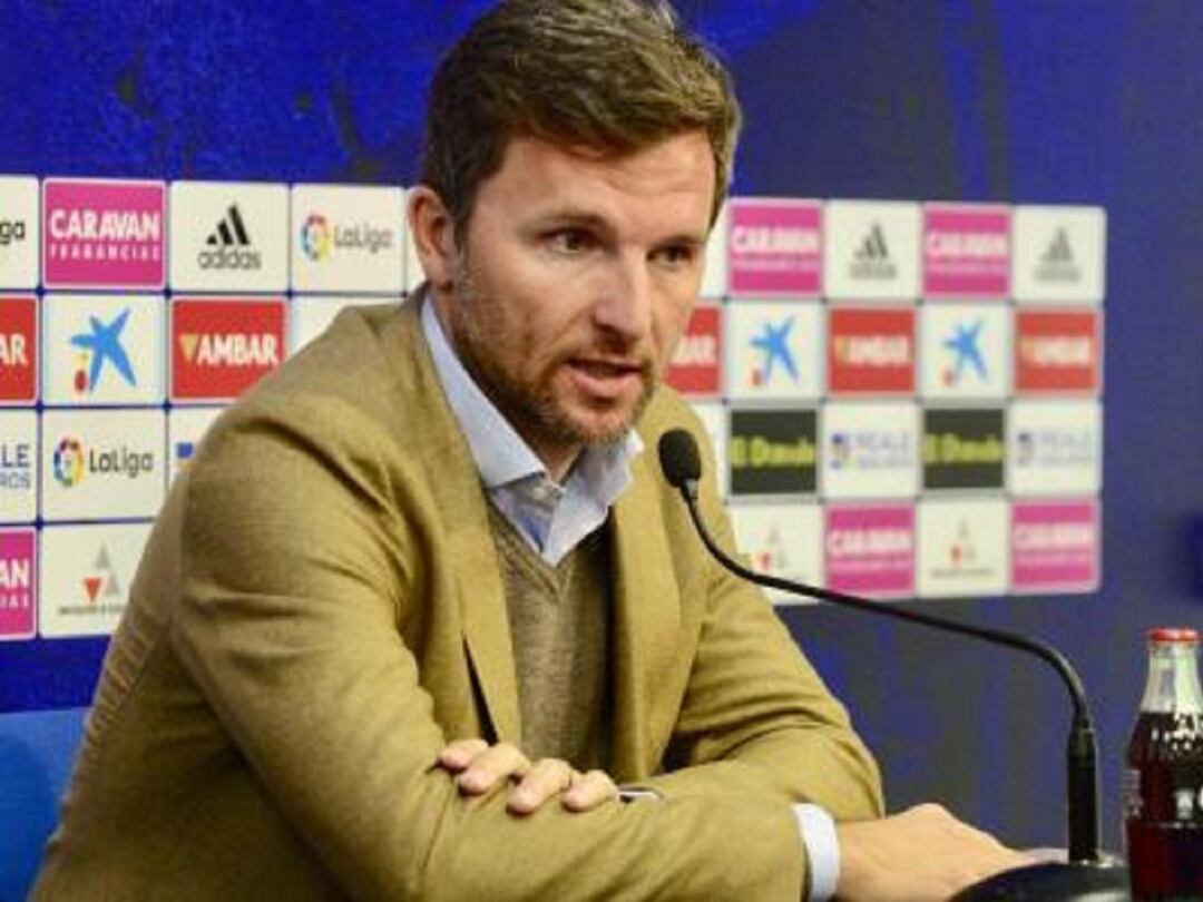 Lalo Arantegui, durante su comparecencia en la Ciudad Deportiva