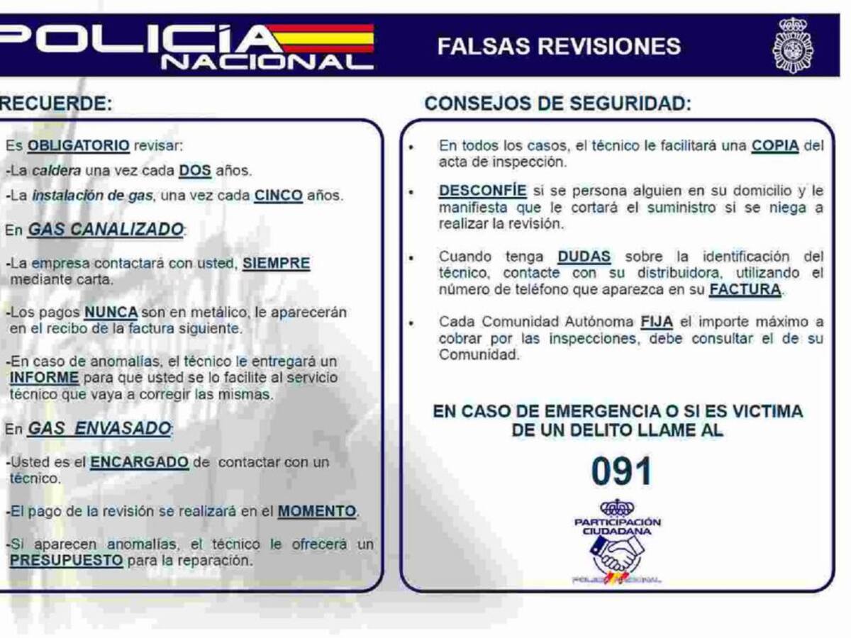 La Policía Nacional localiza en El Saladillo a un falso revisor del gas