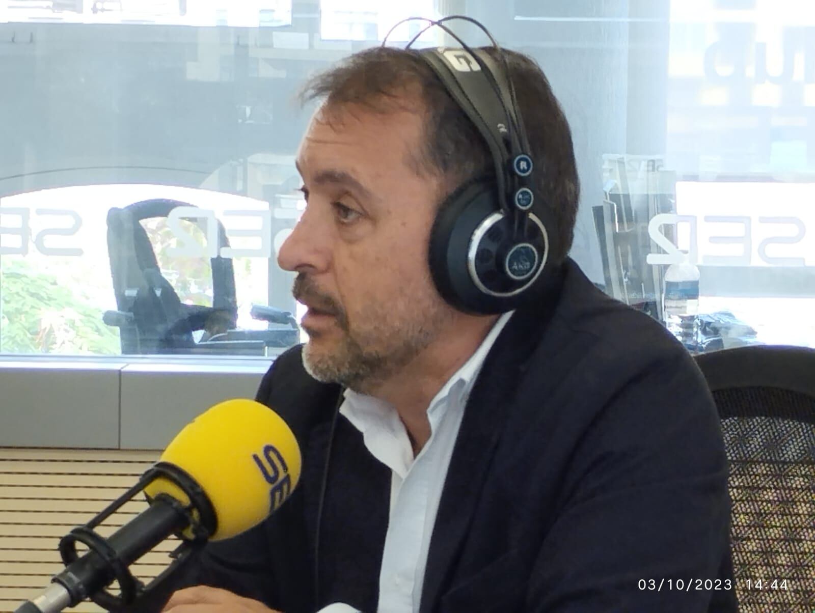 José Manuel Bermúdez, este martes en los estudios de Radio Club Tenerife.