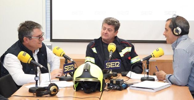 Lluis Pastor, jefe de Sala del Centro de Coordinación de Emergencias, y Raimundo Tomás, coordinador de Formación