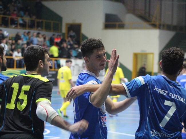Jugadores del Xerez Toyota Nimauto durante un partido en el Ruíz Mateos