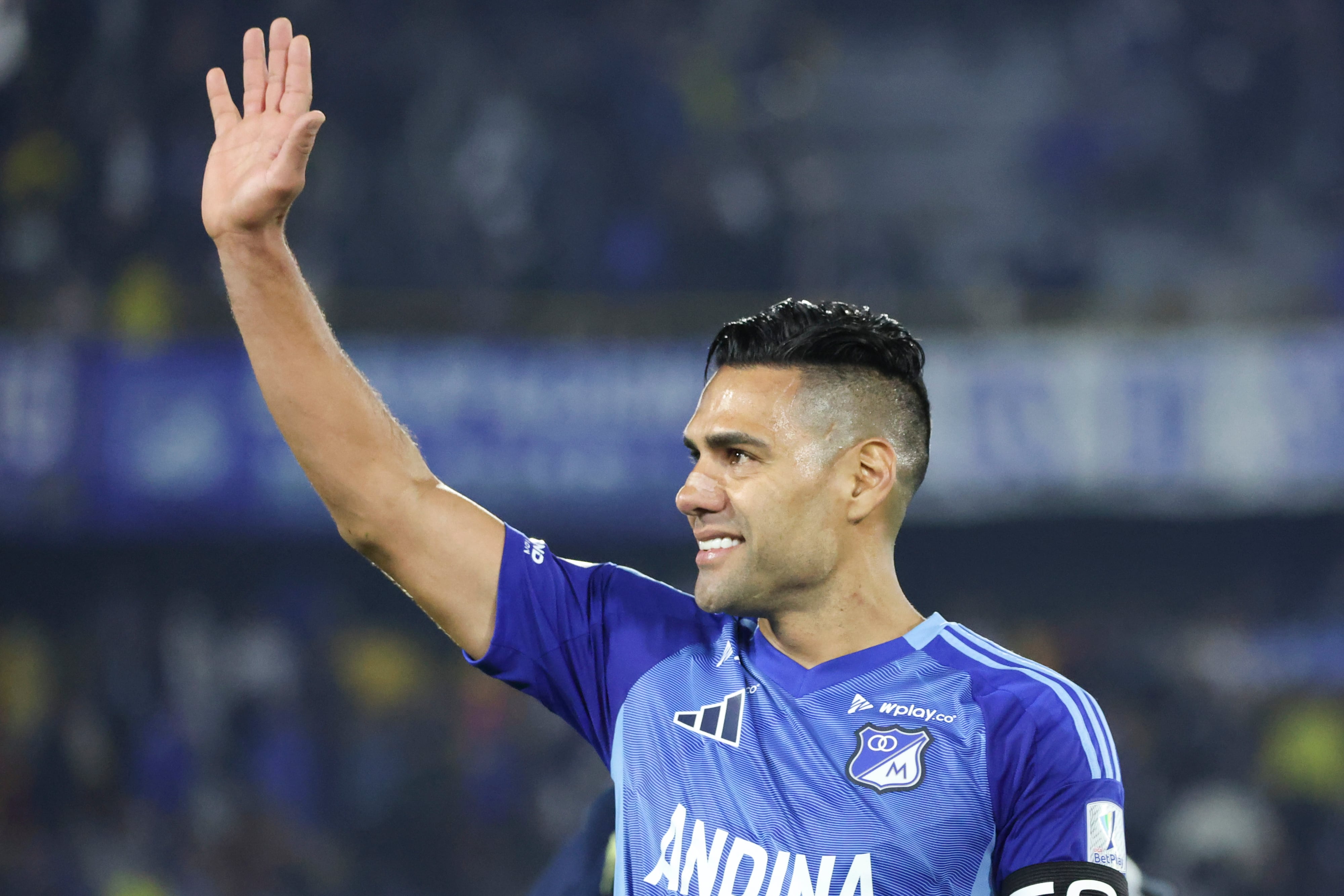 Radamel Falcao durante un partido con Millonarios
