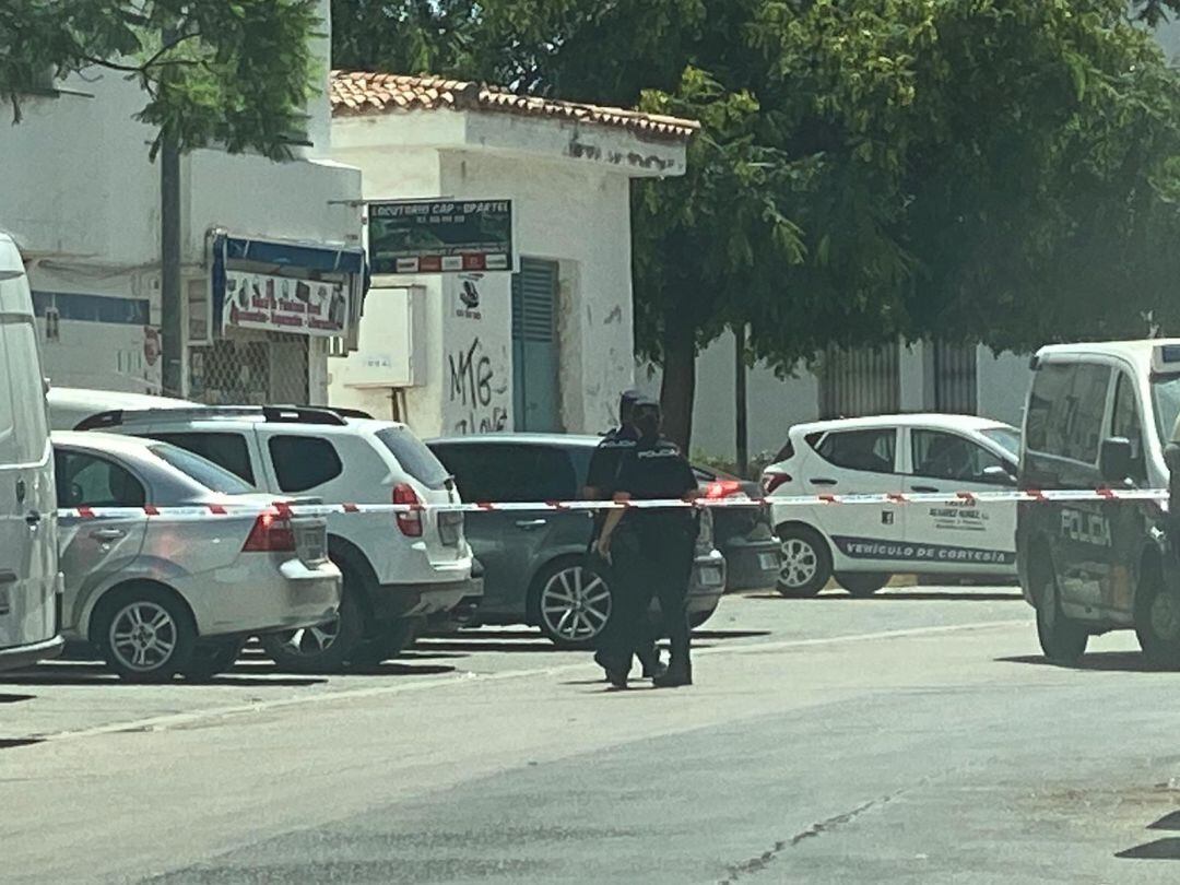 Imagen del dispositivo policial puesto en marcha tras el suceso.