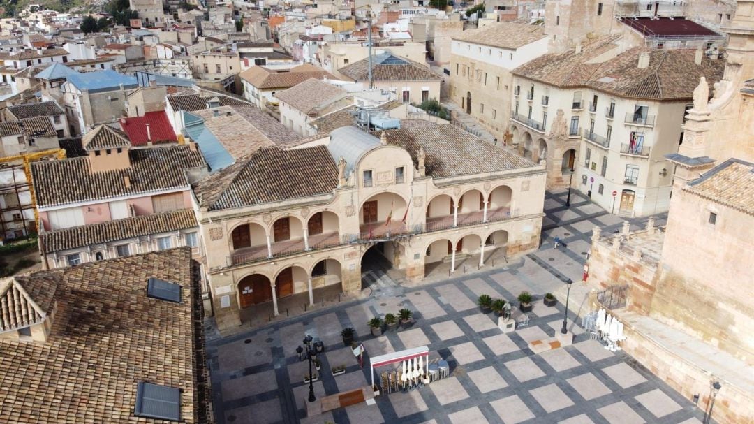 Imagen de la plaza de España, en Lorca