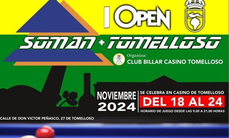 Cartel I Open Tomelloso billar