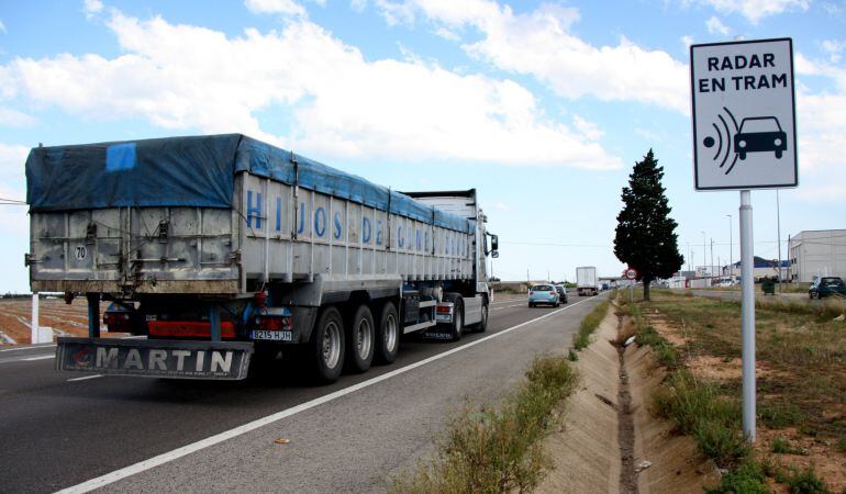 Señalización de un radar en Cataluña.