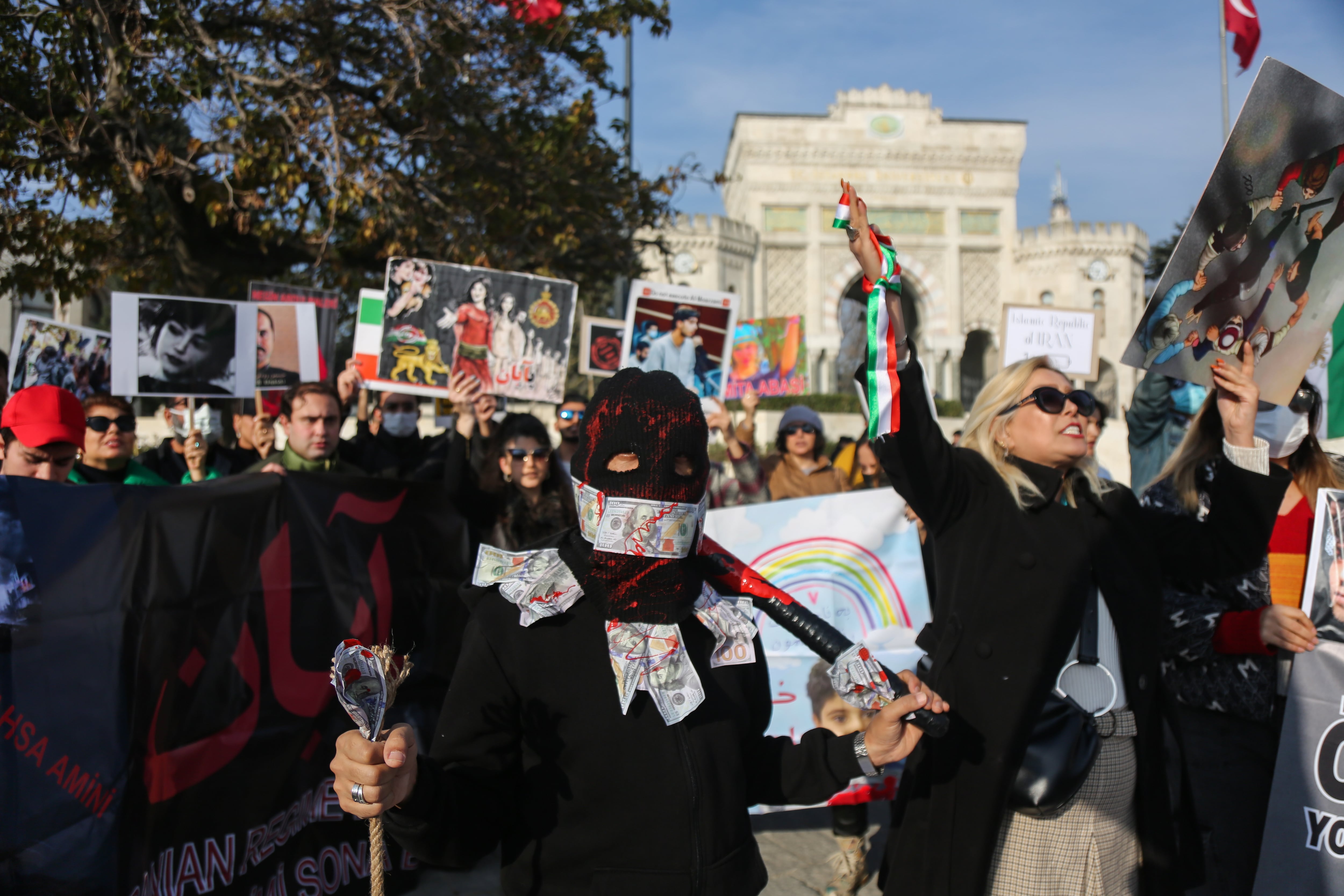 Imagen de archivo de protestas en favor de la libertad de las mujeres iraníes