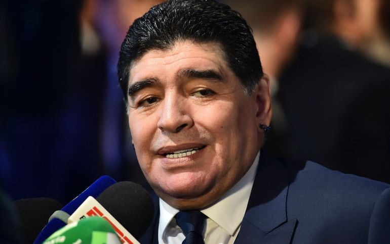 Maradona durante la gala de la FIFA The Best. 