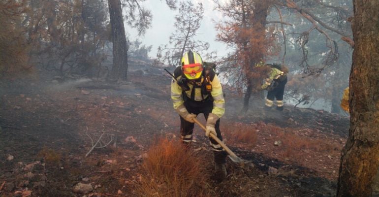 Imagen de archivo del incendio de Yeste de este verano