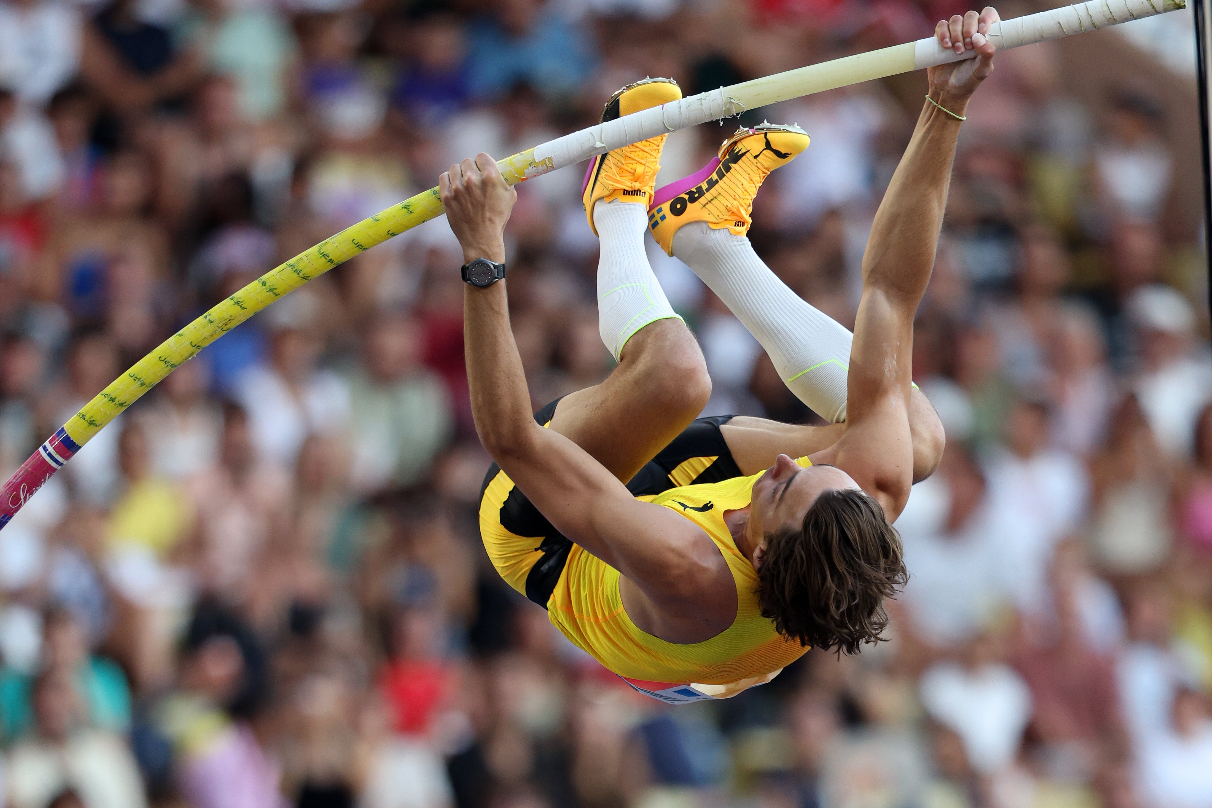 Mondo Duplantis, en una imagen de archivo en la Diamond League. (Neal Simpson/Allstar/Getty Images)