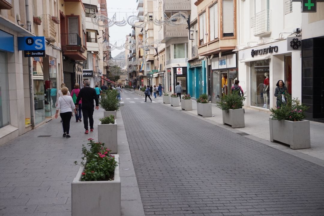 La calle Juan Carlos I de Elda 