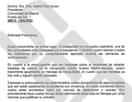 DOCUMENTO | Consulta la carta íntegra de Pedro Sánchez a Isabel Díaz Ayuso