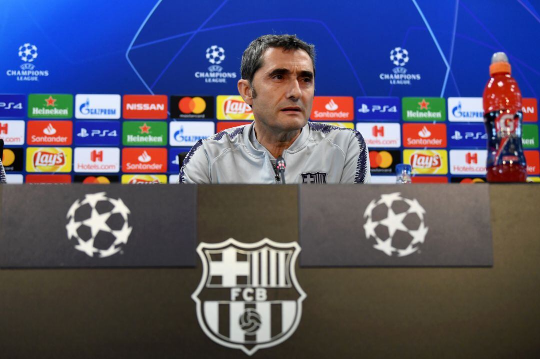 Ernesto Valverde, en la rueda de prensa previa al partido ante el Manchester United