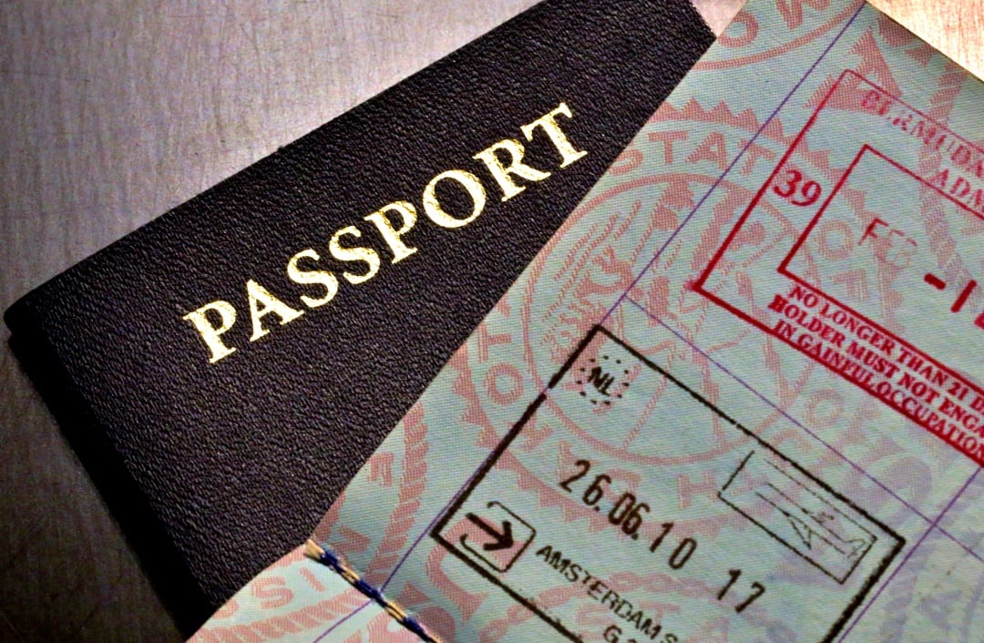 Pasaporte y documentación para viajar. 