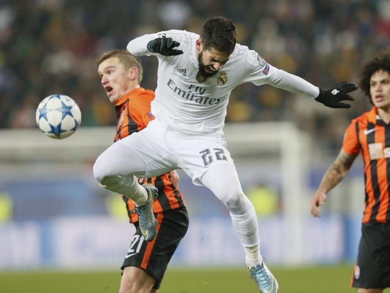 Isco durante el partido ante el Shakhtar