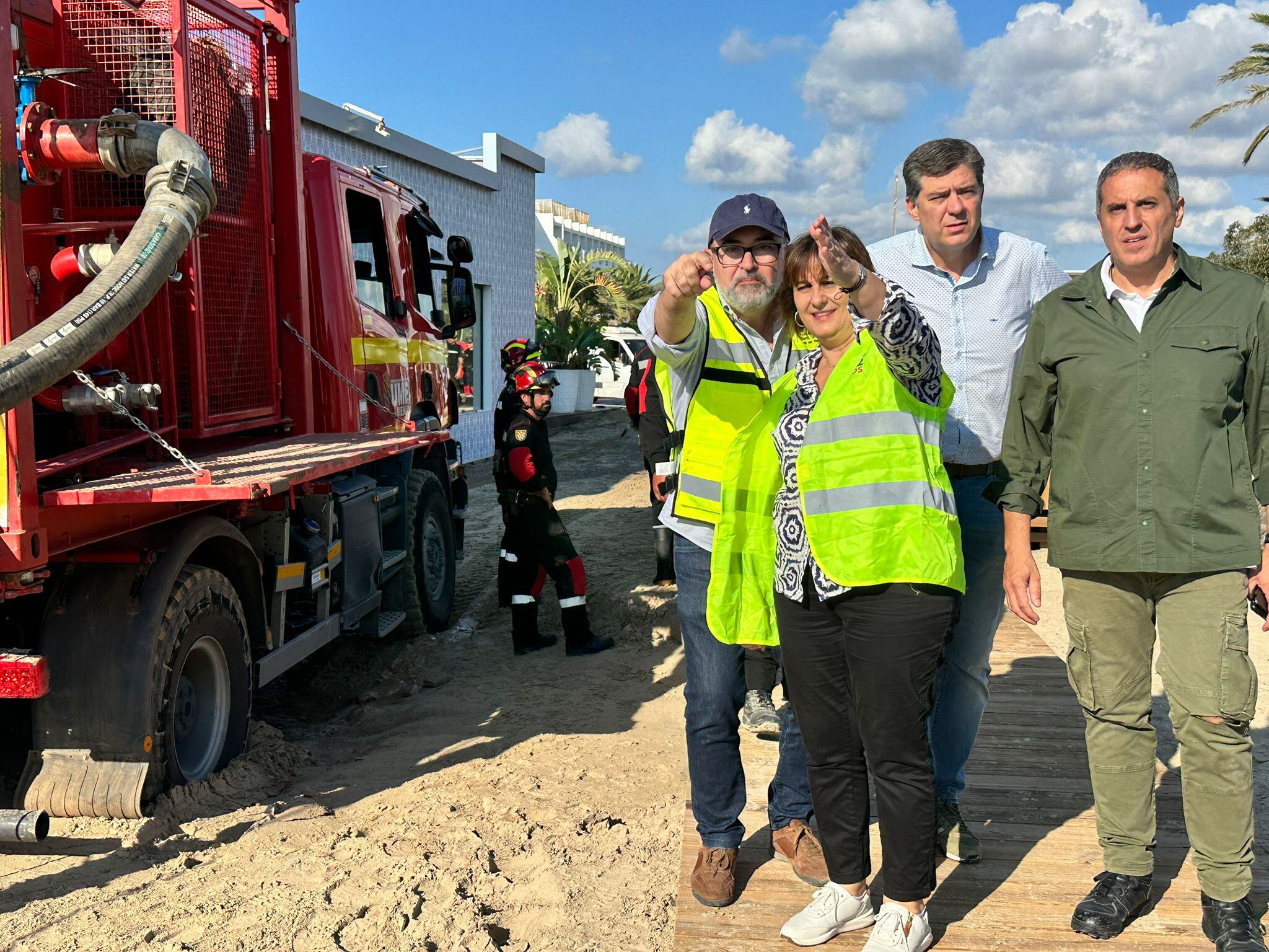 Estarellas y Bauzá durante su visita a Ibiza
