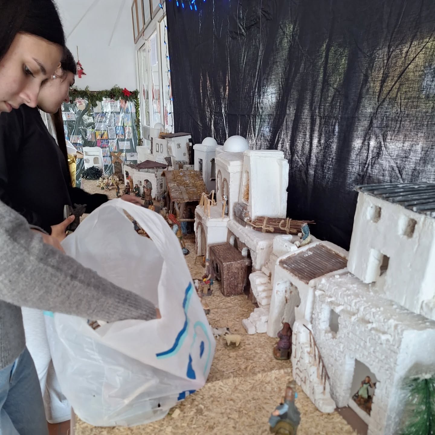 Montaje Belén del colegio La Encarnación