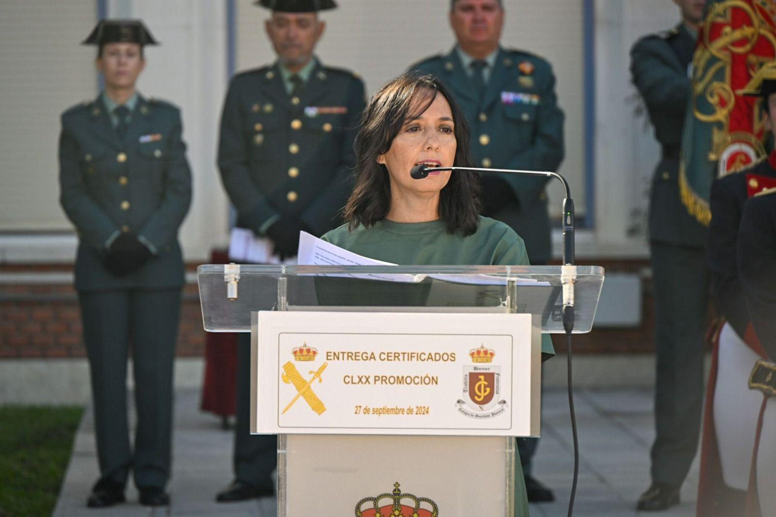 La directora general de la Guardia Civil, Mercedes González, en Valdemoro