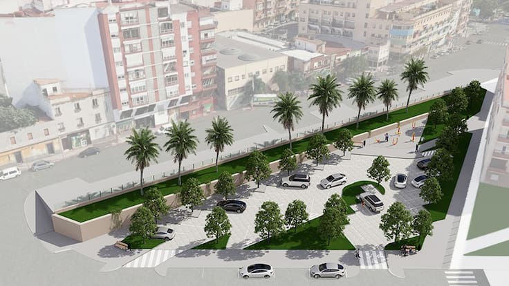 Obras en el solar de Ramón Puyol en Algeciras