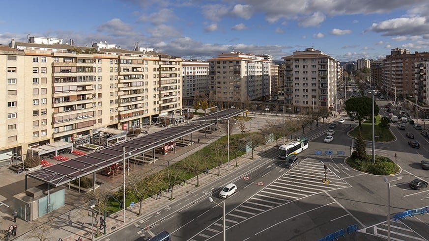 Viviendas del barrio de San Juan en Pamplona