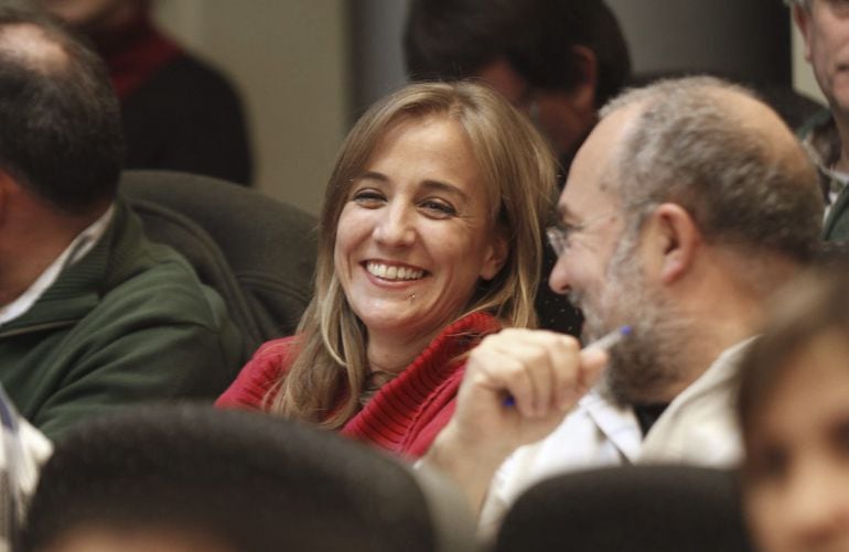 GRA438 MARID,30/1/2015.-La candidata de IU a la presidencia de Madrid, Tania Sánchez, durante la reunión extraordinaria de la Presidencia Federal de IU , celebrada esta tarde,para analizar qué medidas podrían tomarse ante la grave crisis interna de la fed