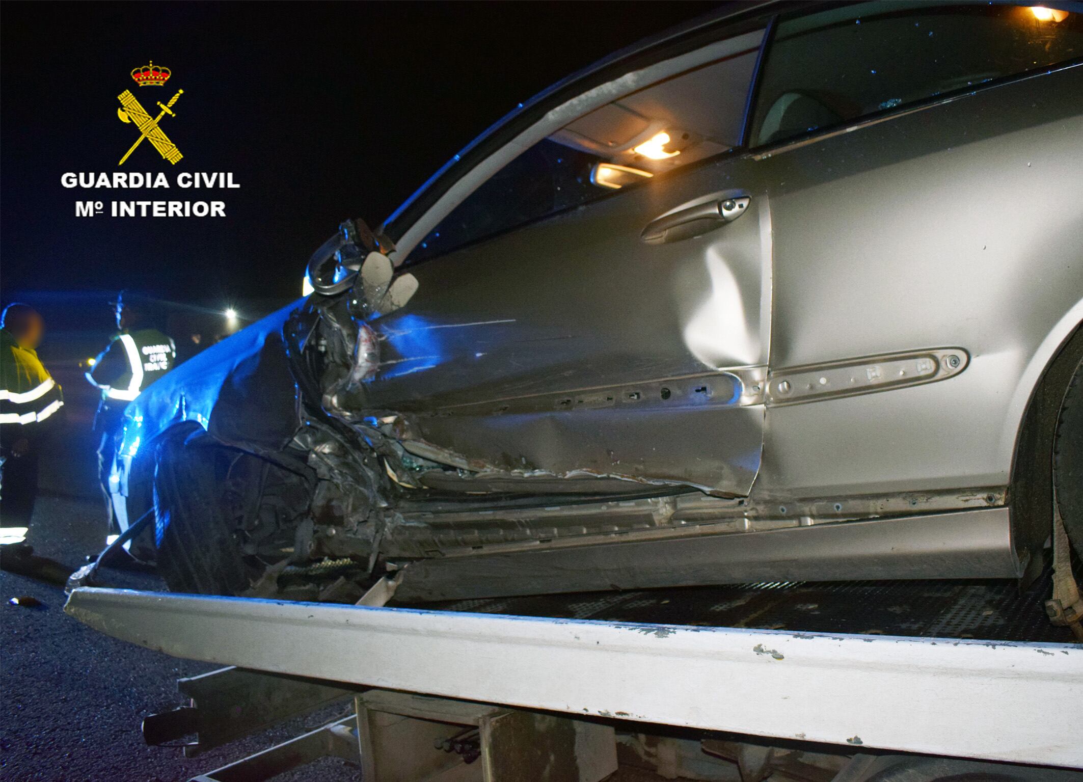 Así quedó el vehículo tras el accidente registrado en la RM-19