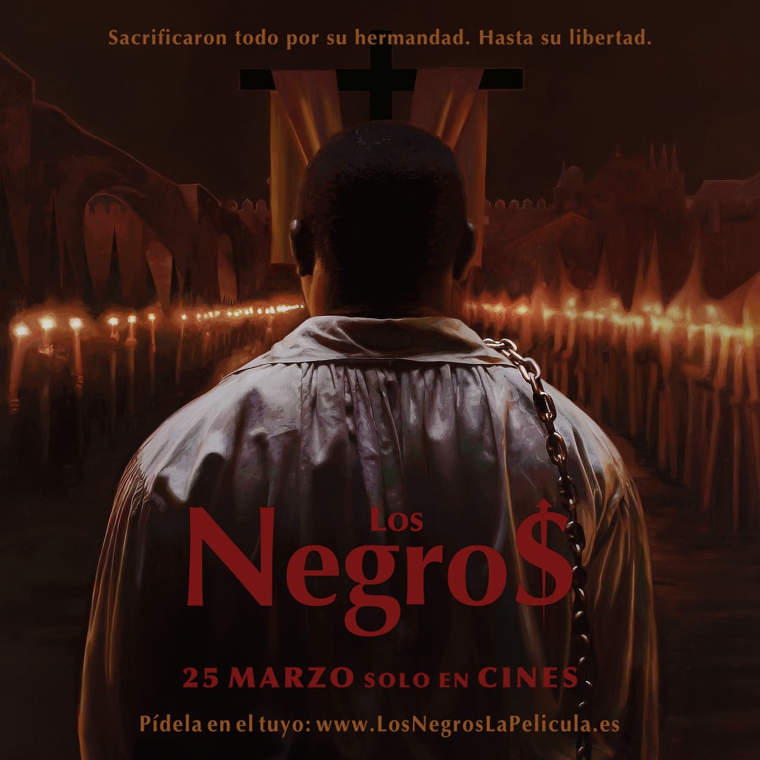 Cartel de la película documental &#039;Los Negros&#039;, obra del pintor Fernando Vaquero