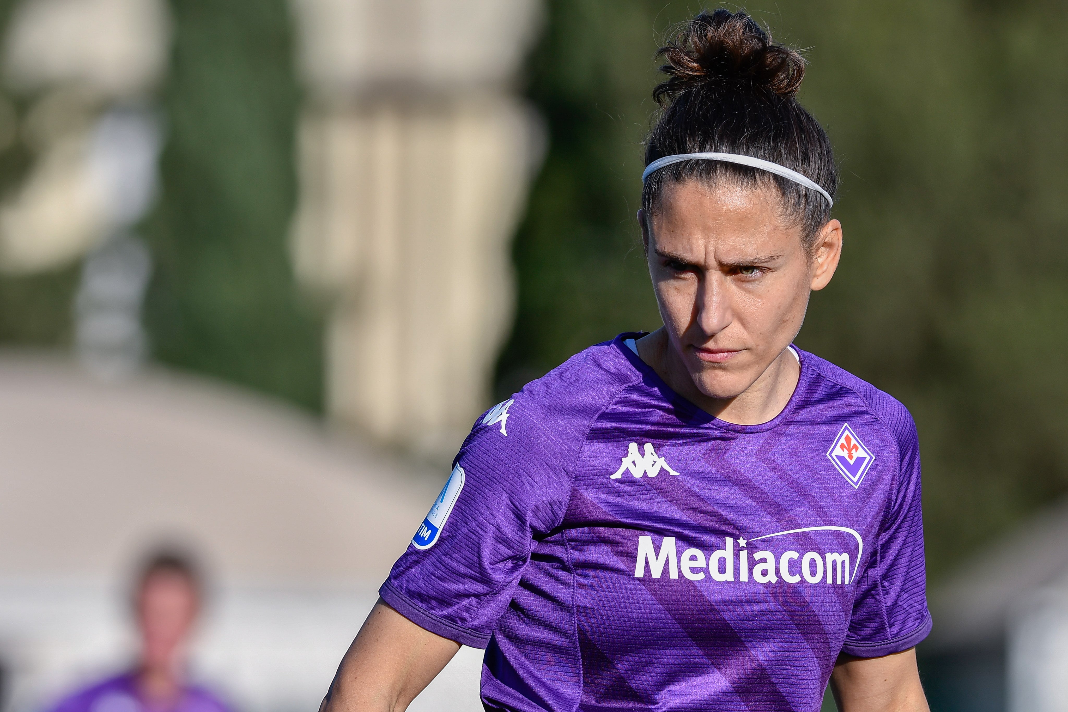 Vero Boquete, durante un partido con la Fiorentina