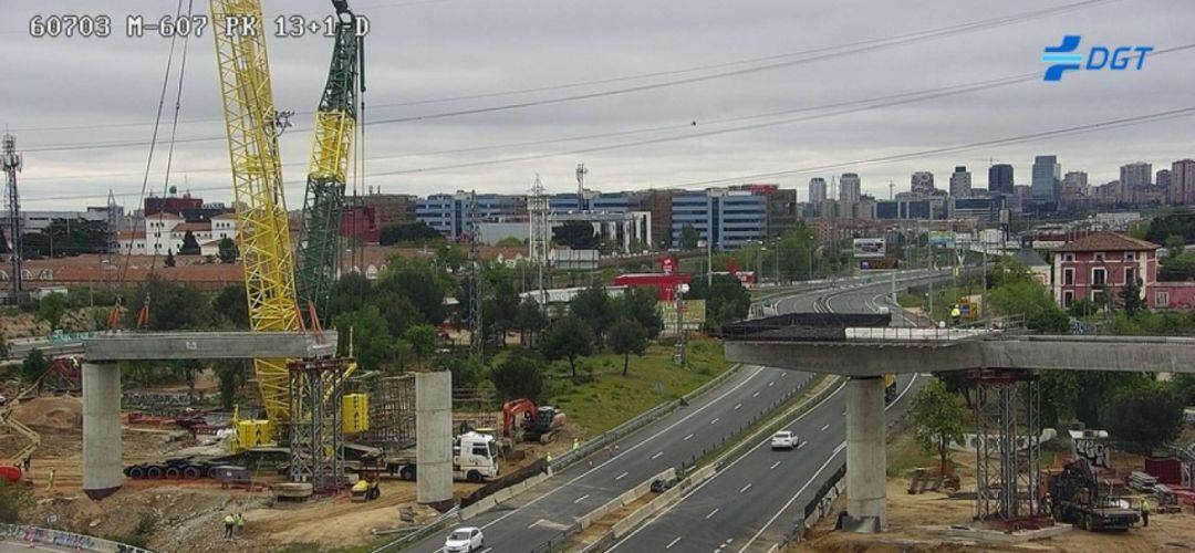 Obras en la M-607 en su conexión con la M-40