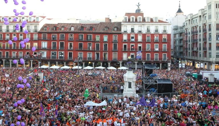 Imagen de la Plaza Mayor en las Fiestas Valladolid