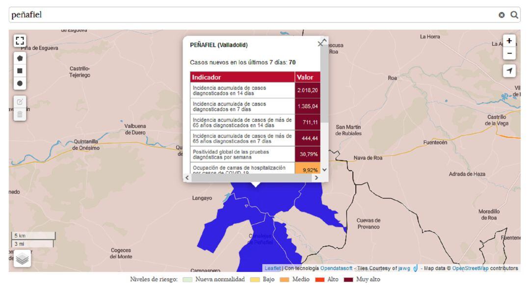 Los datos de la pandemia por Ómicron en Peñafiel tras el miércoles 29 de diciembre.