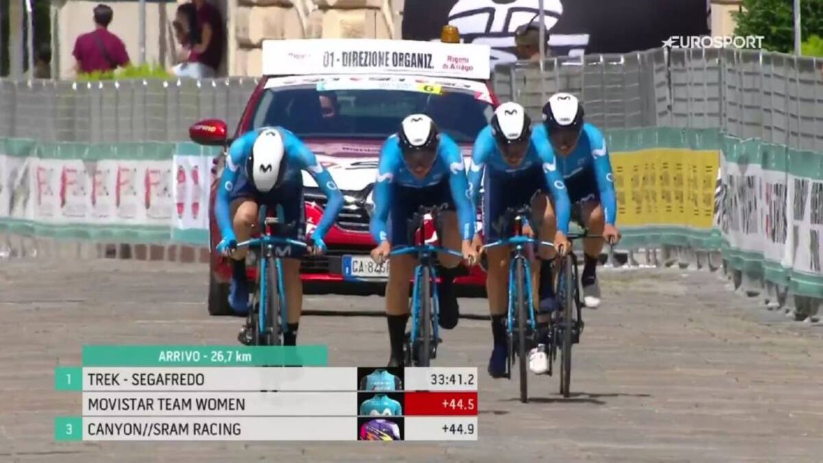 El Movistar de Sara Martín debuta en el Giro de Italia en el Top 5