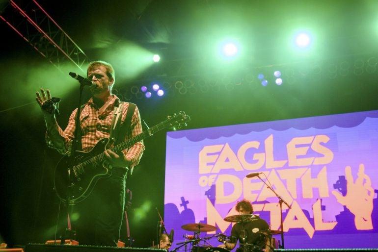 Jesse Hughes, cantante de la banda de rock Eagles of Death Metal, en una fotografía de archivo durante el Festival supreme de California.