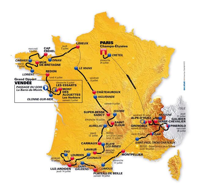 Recorrido del Tour 2011