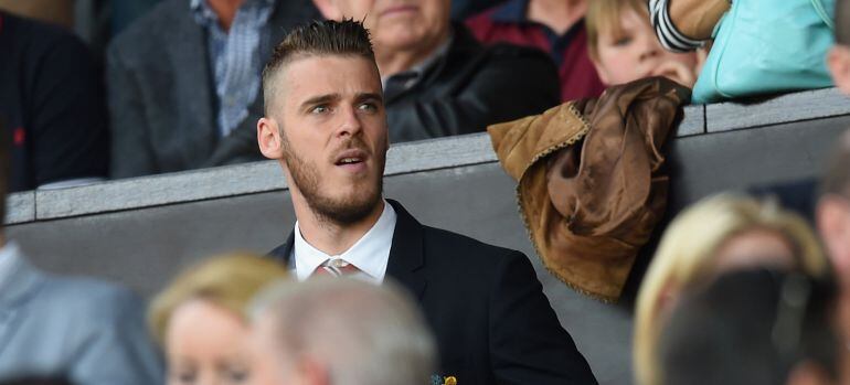 De Gea, en el palco de Old Trafford