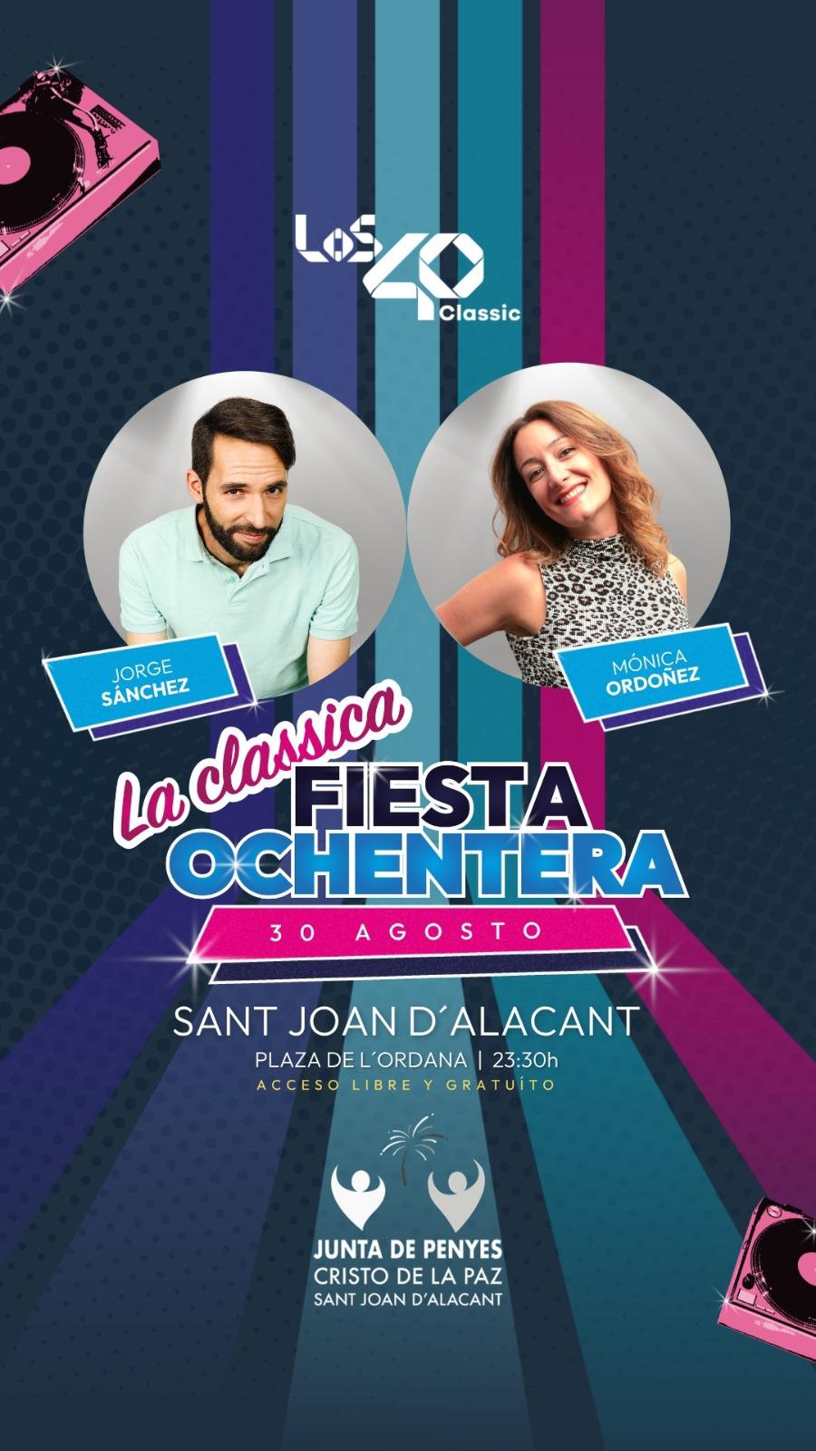 Cartel de La Clásica Fiesta Ochentera en Sant Joan D´Alacant
