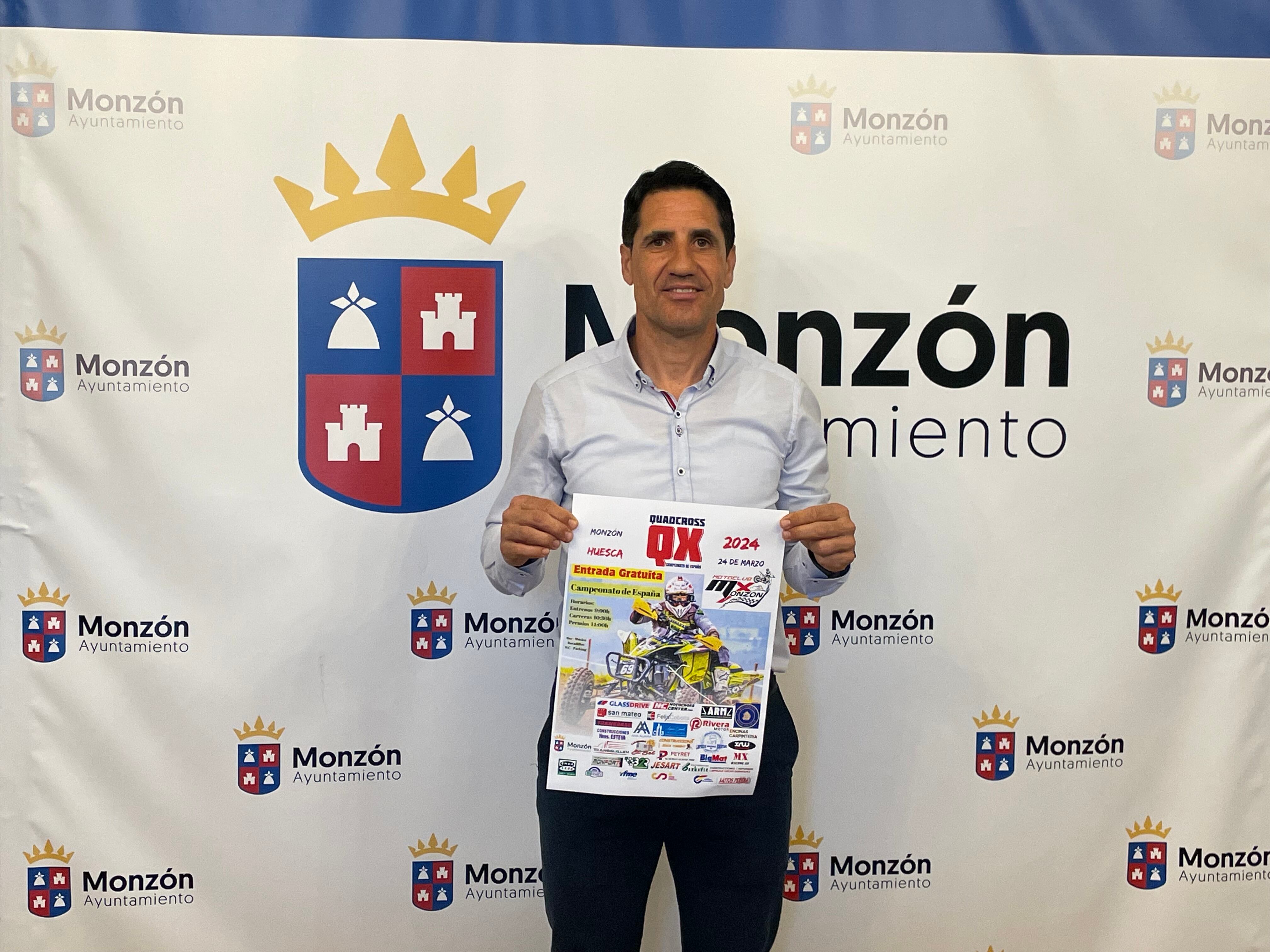 El concejal de Deportes del Ayuntamiento de Monzón, Eliseo Martín, ha presentado la primera prueba del Campeonato de España de Quadcross