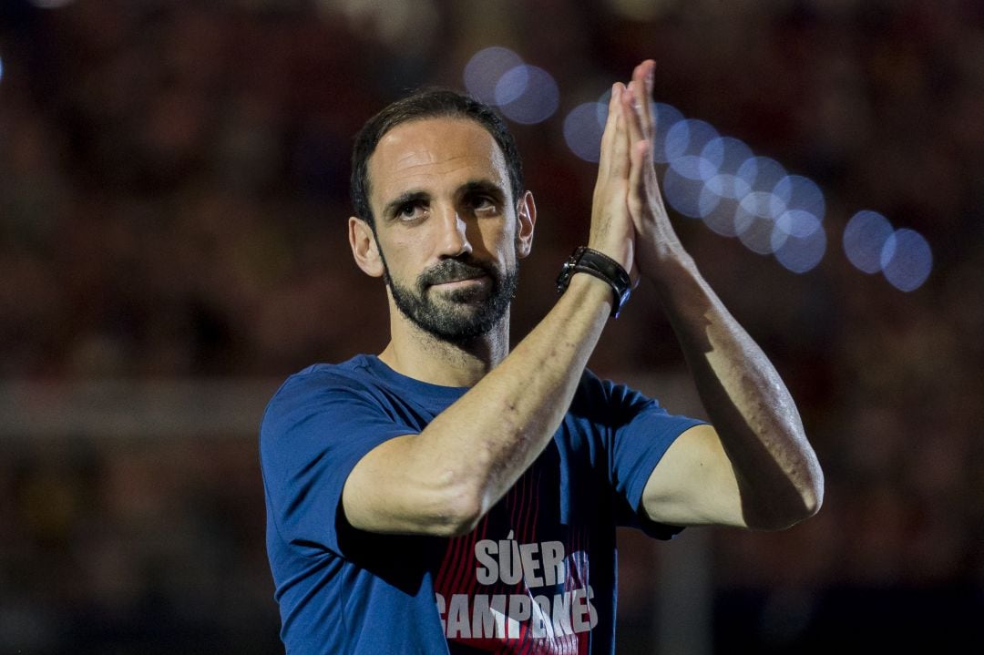 Juanfran en su despedida como atlético