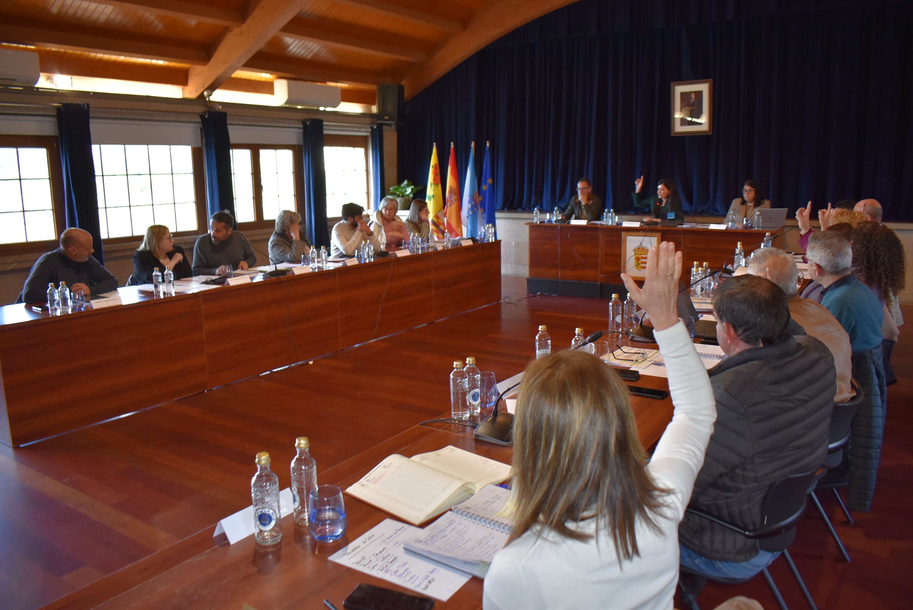 Imagen de archivo del Pleno municipal del Concello de Mos