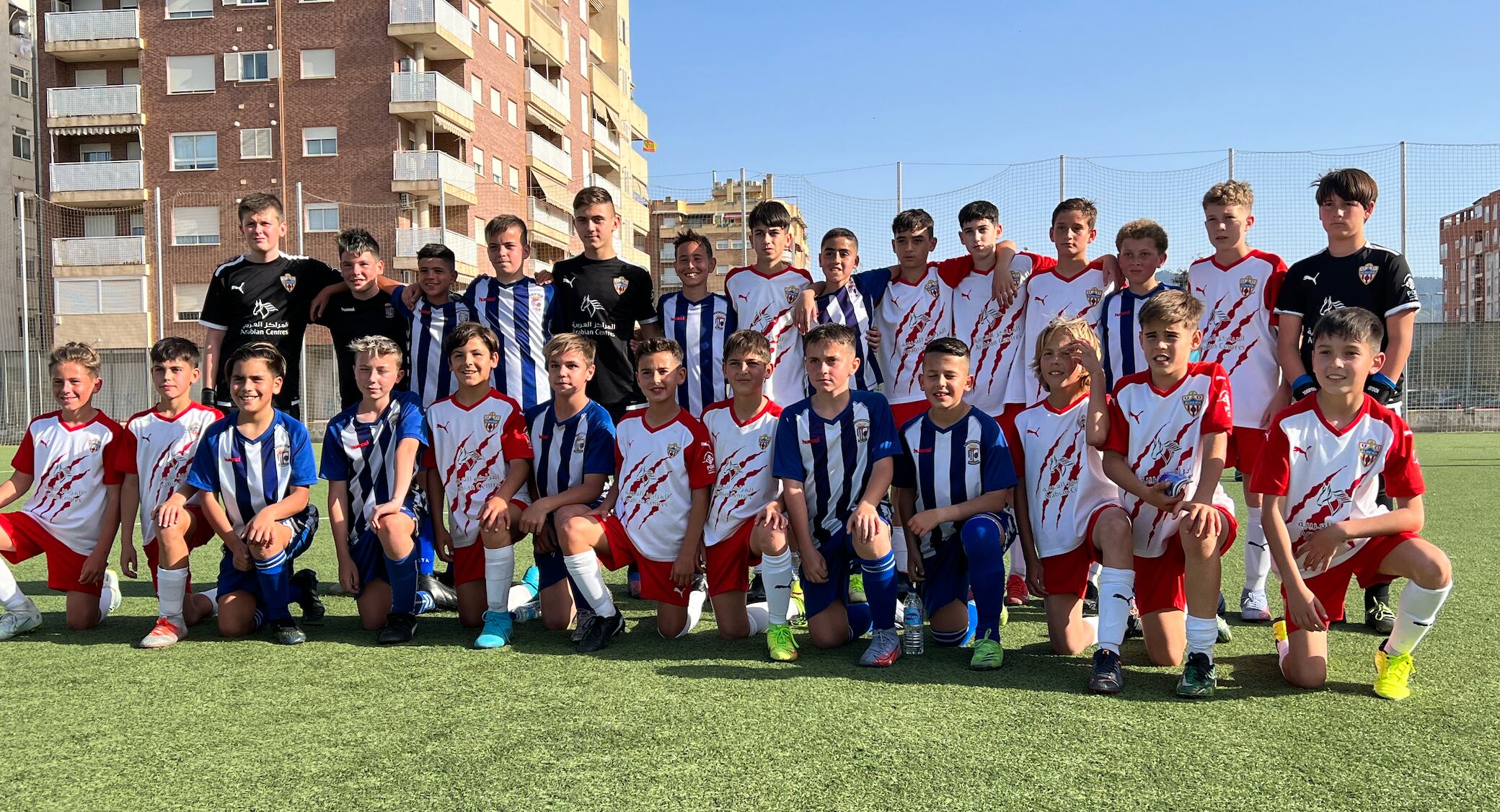 Imagen del equipo alevín del Almería y el San Cristobal tras su enfrentamiento en el Torneo Ciudad de Murcia