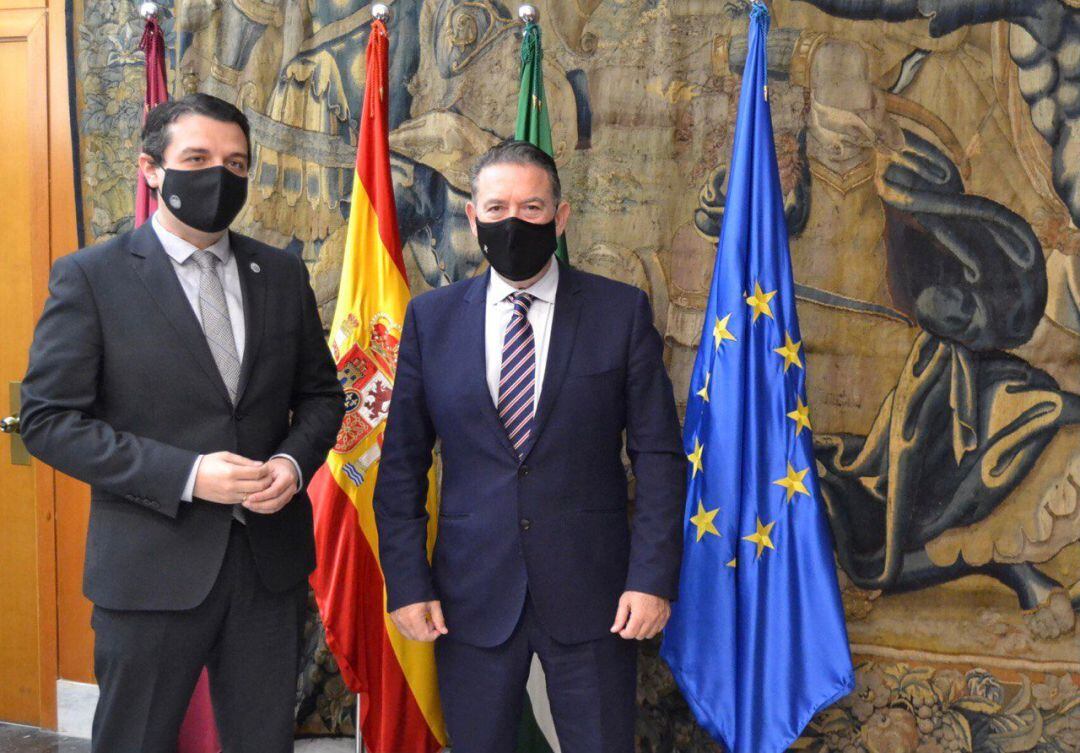 José María Bellido y Raúl Caro, durante su reunión en la capital cordobesa