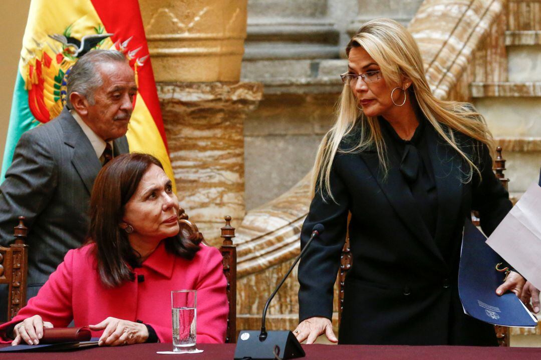 Jeanine Anez, presidenta interina de Bolivia.