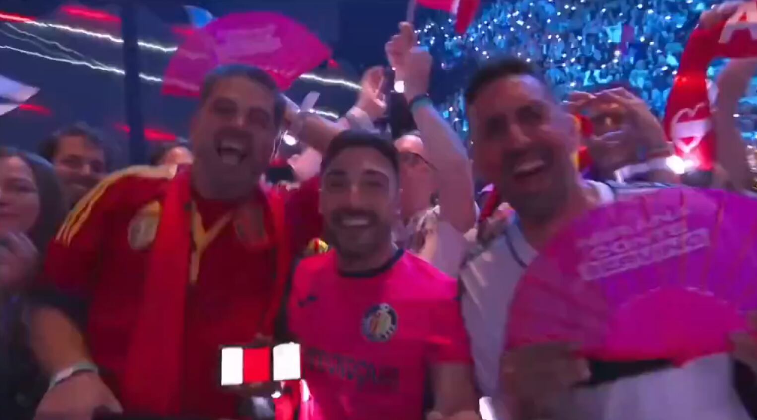 Un aficionado del Getafe, en Eurovisión 2025